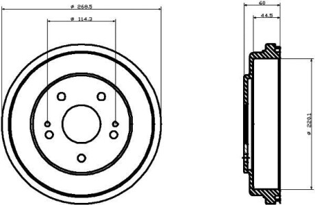 Гальмівний барабан HELLA 8DT355300291