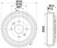 Гальмівний барабан HELLA 8DT355300-961 (фото 1)