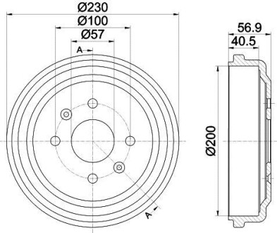 Гальмівний барабан HELLA 8DT355300-961