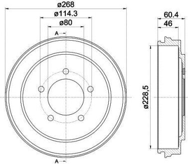 Тормозной барабан HELLA 8DT355301921