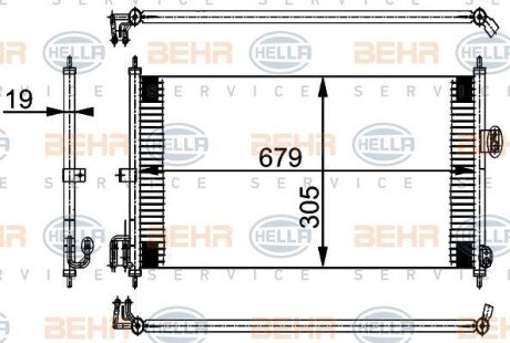 Радіатор кондиціонера HELLA 8FC351038581