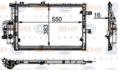 Радіатор кондиціонера HELLA 8FC351300621