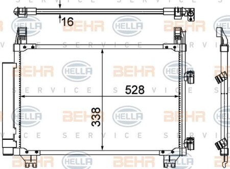 Конденсатор, кондиционер HELLA 8FC 351 307-661