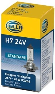 Лампочка H7 70W 24V.. <> HELLA 8GH178555251