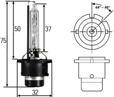 Лампа накаливания, основная фара; Лампа накаливания, основная фара HELLA 8GS007949-251