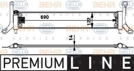 Радиатор, охлаждение двигателя HELLA 8MK 376 719-051