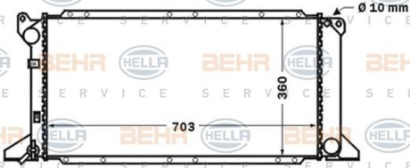 Радиатор, охлаждение двигателя HELLA 8MK 376 768-181