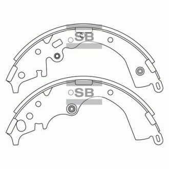 Колодки тормозные задние (барабанного типа)Toyota HI-ACE (05-) Hi-Q (SANGSIN) SA168