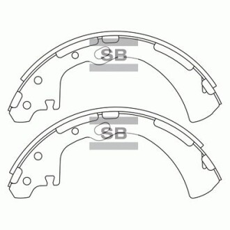 Колодки тормозные задние (барабанного типа) Nissan Navara (-04) Hi-Q (SANGSIN) SA172