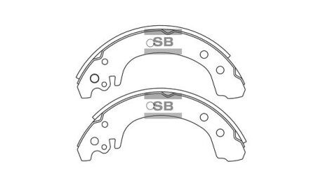 Колодки тормозные задние (барабанного типа) Toyota Corolla (03-) Hi-Q (SANGSIN) SA215