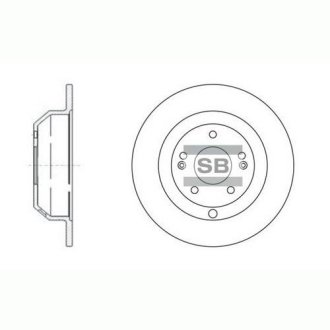 Гальмівний диск Hi-Q (SANGSIN) SD1072