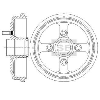 Тормозной барабан SANGSIN Hi-Q (SANGSIN) SD3046