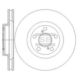 Диск гальмівний (кратно 2) передній (вентильований) Toyota Corolla (07-) (D=273.0mm) HI-Q Hi-Q (SANGSIN) SD4066