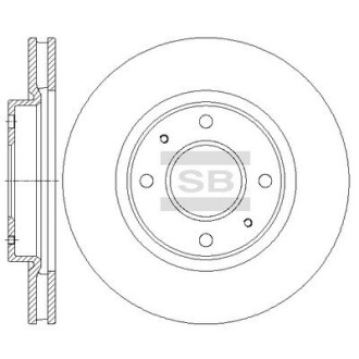 Диск гальмівний Hi-Q (SANGSIN) SD4337