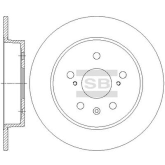 Диск гальмівний (кратно 2) задній Suzuki SX4 EY,GY (06-) (D=278.0mm) HI-Q Hi-Q (SANGSIN) SD4806
