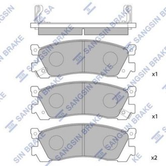 Комплект гальмівних колодок з 4 шт. дисків Hi-Q (SANGSIN) SP1060R