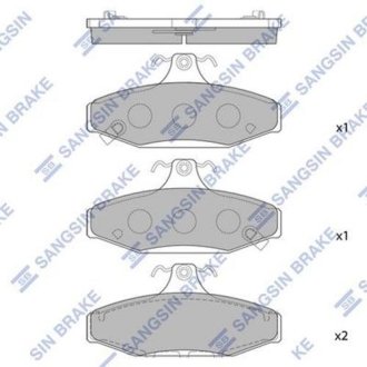 Комплект тормозных колодок. Hi-Q (SANGSIN) SP1066