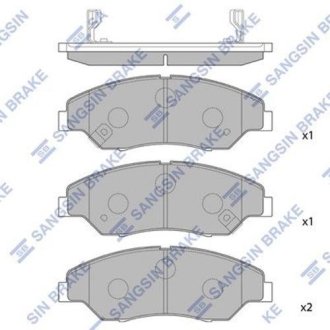 Комплект тормозных колодок из 4 шт. дисков Hi-Q (SANGSIN) SP1118