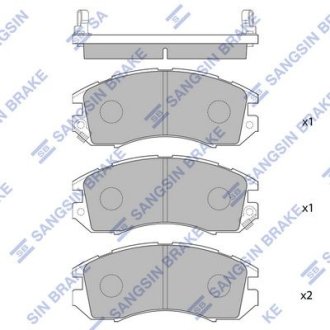 Комплект гальмівних колодок з 4 шт. дисків Hi-Q (SANGSIN) SP1120