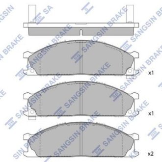 Комплект тормозных колодок. Hi-Q (SANGSIN) SP1140