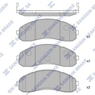 Комплект тормозных колодок. Hi-Q (SANGSIN) SP1148