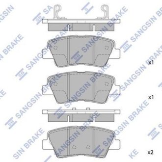 Комплект тормозных колодок. Hi-Q (SANGSIN) SP1239