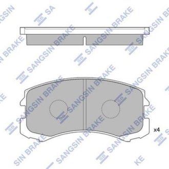 Комплект гальмівних колодок з 4 шт. дисків Hi-Q (SANGSIN) SP1255