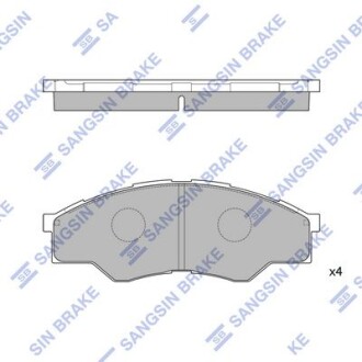Колодки тормозные передние Toyota Hi-Lux (04-) Hi-Q (SANGSIN) SP1276