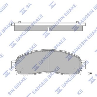 Колодки тормозные передние Ford Explorer (-06), Pontiac Torrent (06-) Hi-Q (SANGSIN) SP1369