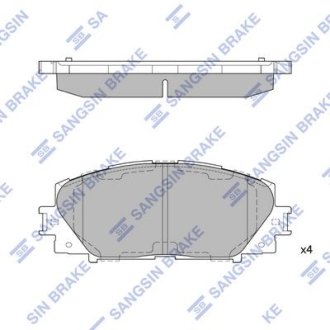 Колодки гальмівні дискові (комплект 4 шт) Hi-Q (SANGSIN) SP1377A