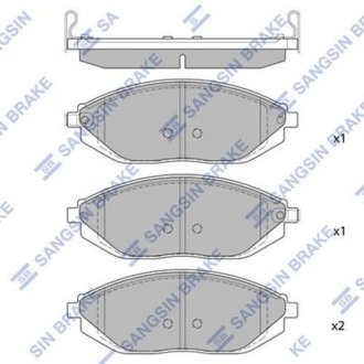 Комплект тормозных колодок из 4 шт. дисков Hi-Q (SANGSIN) SP1392 (фото 1)