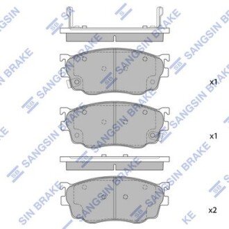 Комплект гальмівних колодок Hi-Q (SANGSIN) SP1529