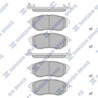 Комплект тормозных колодок из 4 шт. дисков Hi-Q (SANGSIN) SP1534