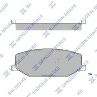 Комплект тормозных колодок из 4 шт. дисков Hi-Q (SANGSIN) SP1540