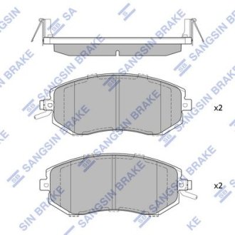 Комплект тормозных колодок из 4 шт. дисков Hi-Q (SANGSIN) SP1553 (фото 1)