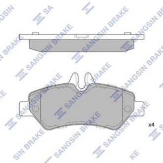 Комплект тормозных колодок из 4 шт. дисков Hi-Q (SANGSIN) SP1562