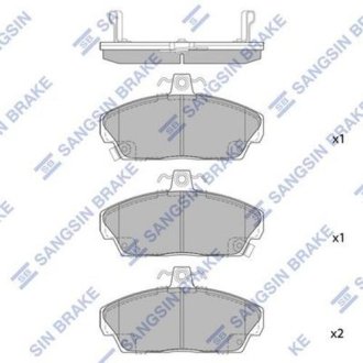 Комплект тормозных колодок из 4 шт. дисков Hi-Q (SANGSIN) SP1571