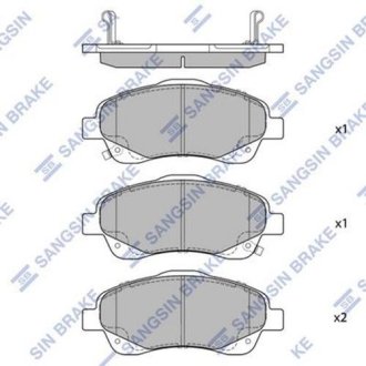 Комплект тормозных колодок из 4 шт. дисков Hi-Q (SANGSIN) SP1576