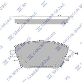 Комплект гальмівних колодок з 4 шт. дисків Hi-Q (SANGSIN) SP1582