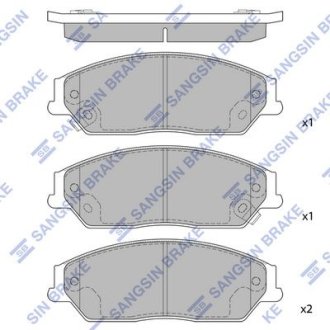 Комплект тормозных колодок из 4 шт. дисков Hi-Q (SANGSIN) SP1590