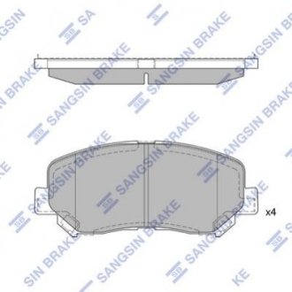 Колодки передні (товщина 16мм.) Hi-Q (SANGSIN) SP1671