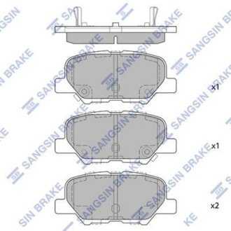 Колодки гальмівні дискові Hi-Q (SANGSIN) SP1731 (фото 1)