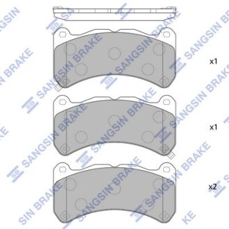 Колодки тормозные передние Lexus IS F (08-) Hi-Q (SANGSIN) SP1775