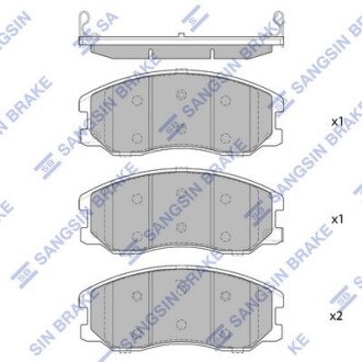 Колодки тормозные передние Chevrolet Equinox (08-), Pontiac Torrent (08-) Hi-Q (SANGSIN) SP1782