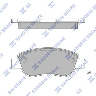 Колодки тормозные передние Renault Megane II (05-), Scenic II (05-) Hi-Q (SANGSIN) SP1808