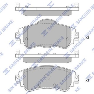 Колодки тормозные передние Citroen C4 II (B7) (09-), DS4 (11-) Hi-Q (SANGSIN) SP1829