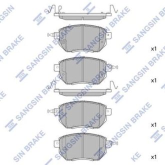 Комплект тормозных колодок из 4 шт. дисков Hi-Q (SANGSIN) SP2107