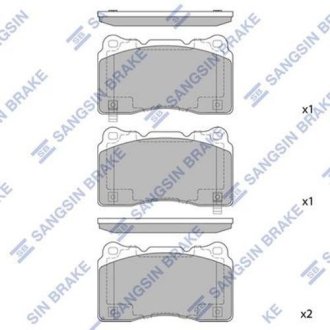 Комплект тормозных колодок из 4 шт. дисков Hi-Q (SANGSIN) SP2119