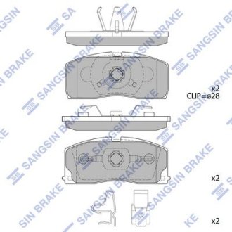 Колодки диск.перед.sf35001 SANGSIN Hi-Q (SANGSIN) SP2154