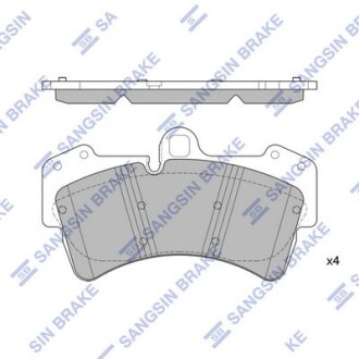 Колодки гальмівні передні Audi Q7 (4L) (06-), VW Touareg (7LA,7L6,7L7) (07-), Porsche Cayenne (955) (09-) HI-Q Hi-Q (SANGSIN) SP2197